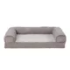 Product Top Paw® Gray Velvet Orthopedic Couch Dog Bed