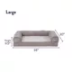 Product Top Paw® Gray Velvet Orthopedic Couch Dog Bed