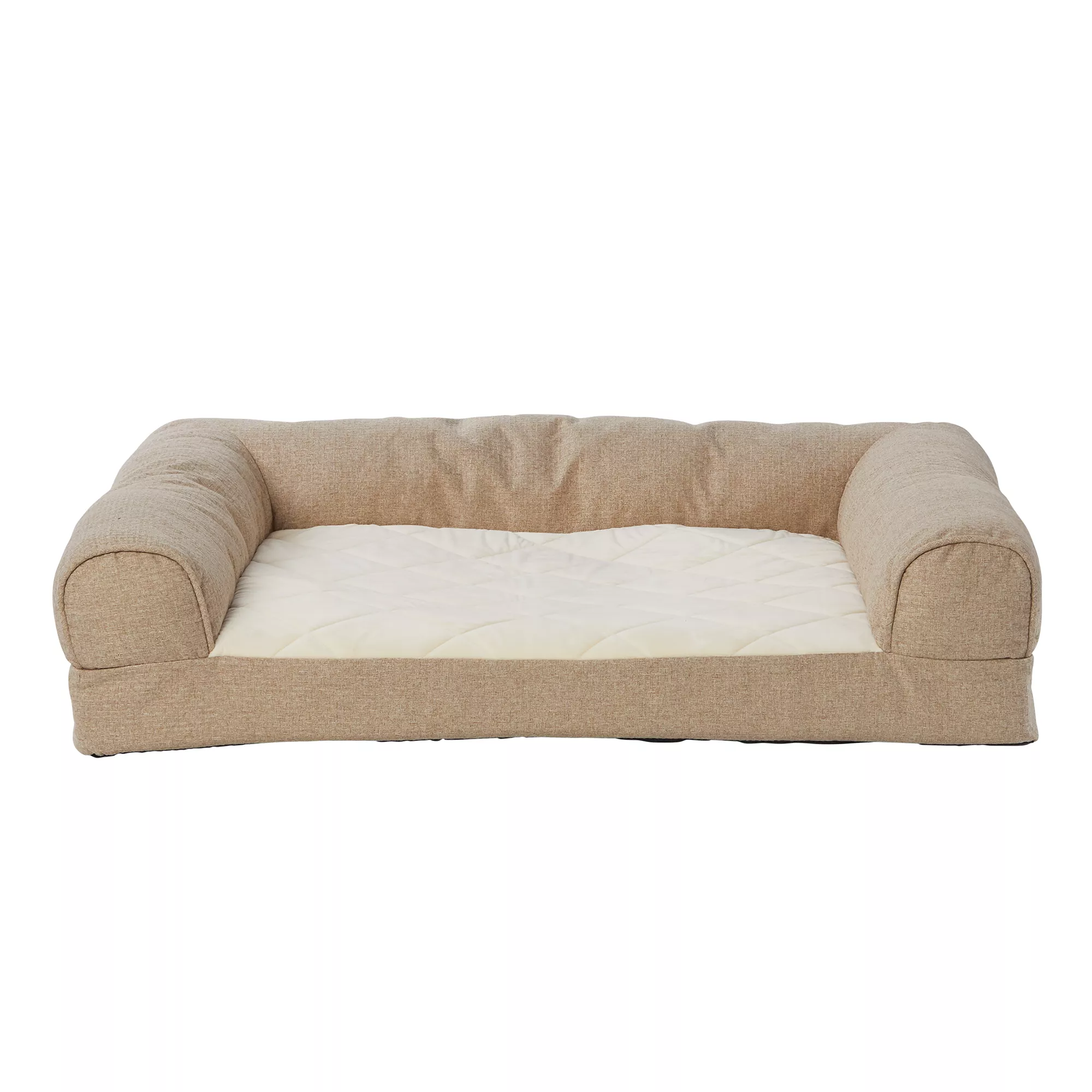 Top Paw® Tan Basket Weave Orthopedic Couch Dog Bed