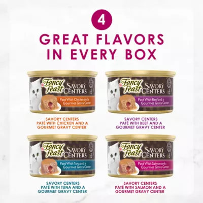 Product Purina® Fancy Feast® Savory Centers Adult Cat Wet Food - Pate & Gravy, Variety Pack, 3 Oz, 12 Count