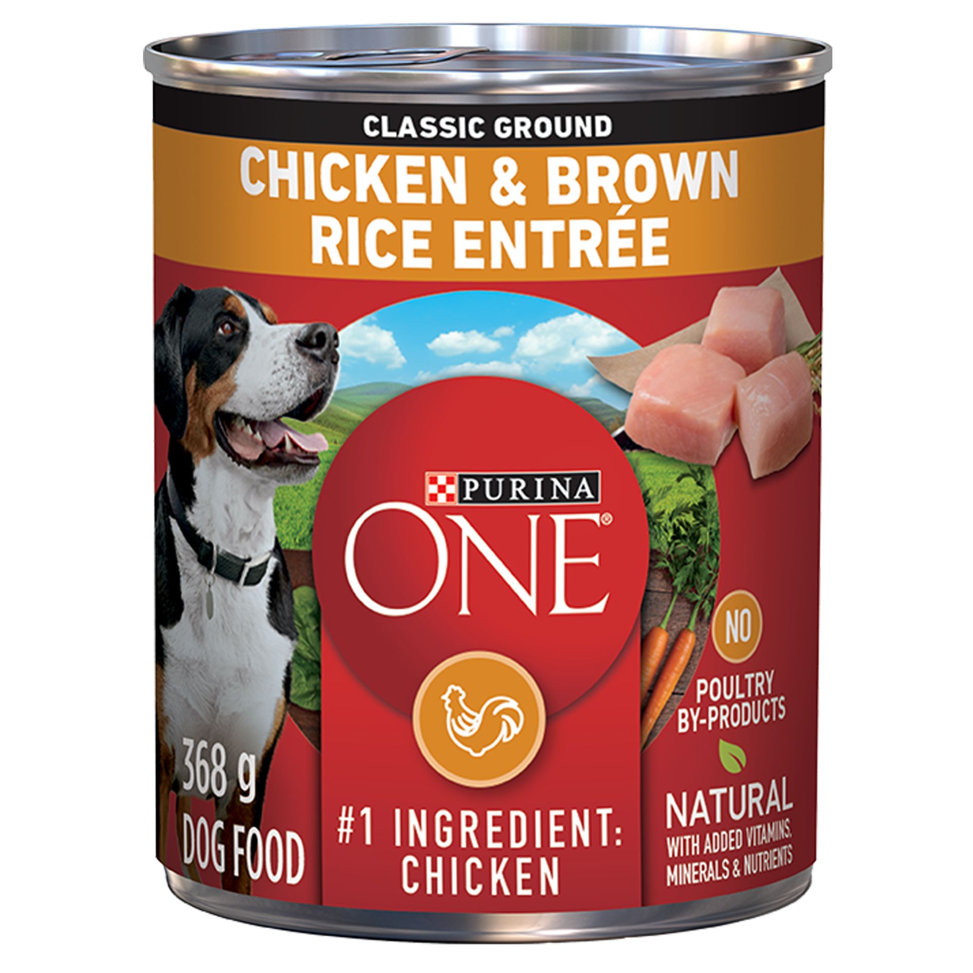 thumbnail image 2 of Purina ONE Smartblend Wet Dog Food - Chicken & Brown Rice Entrée 368g Cans (12-Pack) 2 of 9