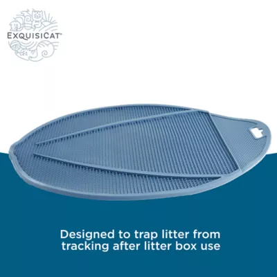 Product ExquisiCat® Flexible Rubber Travel Litter Mat - Blue