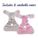 Product Top Paw Pink Bow Washable Diaper Cover-Ups