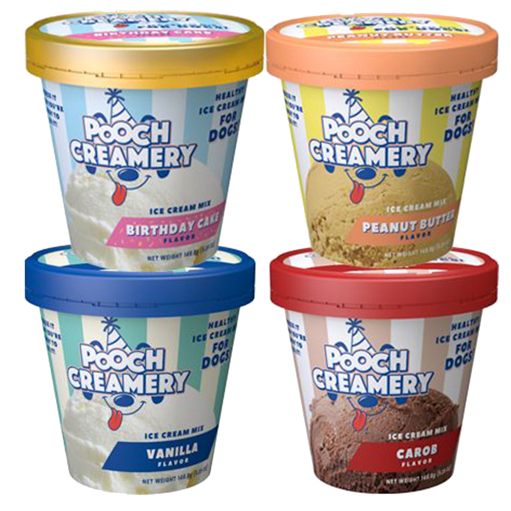 Pooch Creamery Ice Cream Dog Treat 4 Pack dog Biscuits