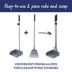 Top Paw® 2-Piece Rake & Scoop Set Poop Scooper, Long Handle, Rust Resistant, Blue/Gray image thumbnail 3