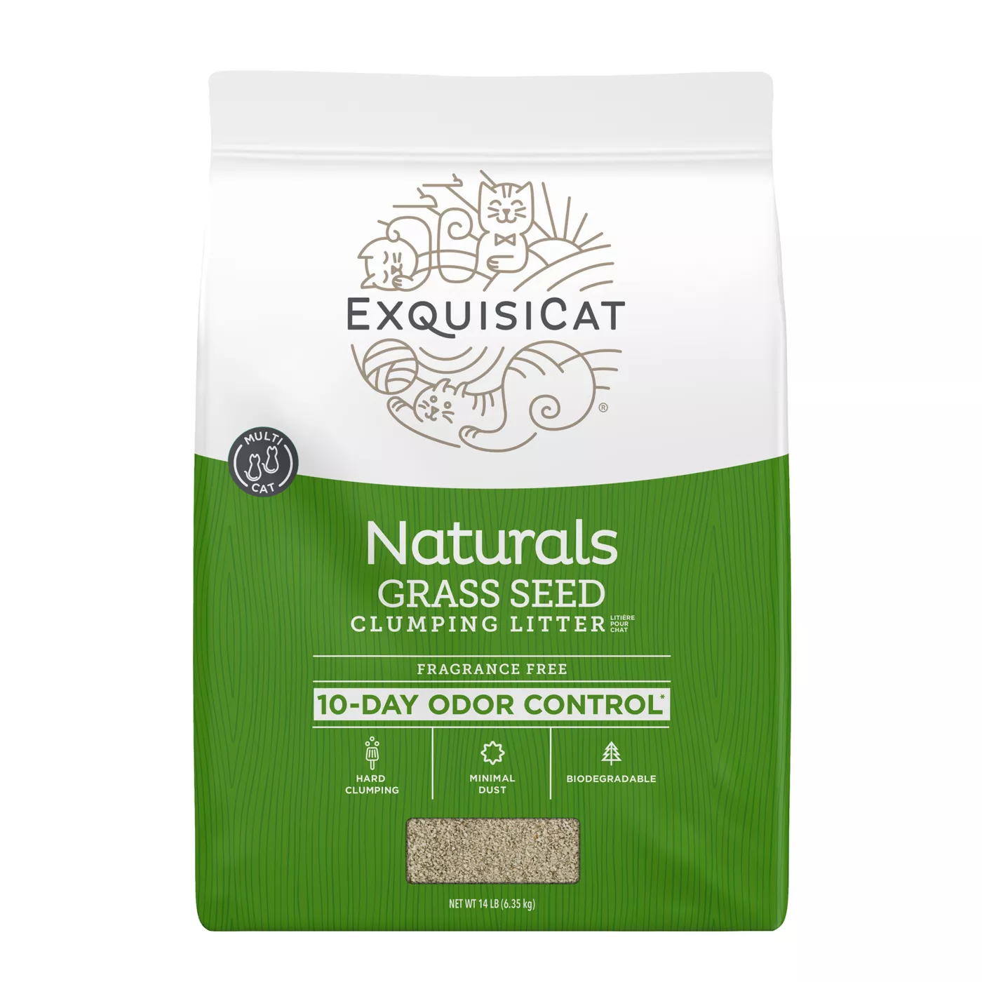 Grass cat litter hotsell