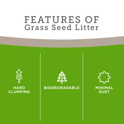 Product ExquisiCat Naturals Clumping Multi-Cat Grass Seed Cat Litter - Unscented, Low Dust, Natural