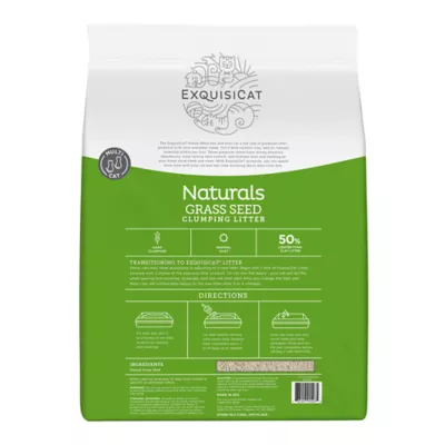 ExquisiCat Litter Clumping Multi-Cat Grass Seed Cat Litter - Unscented, Low Dust, Natural - Image 7
