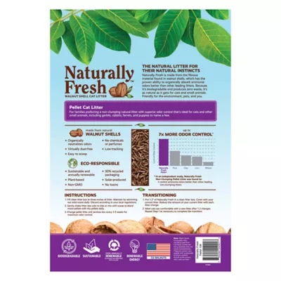 Product Naturally Fresh Pellet Non-Clumping Walnut Cat Litter - Low Dust, Low Tracking, Natural