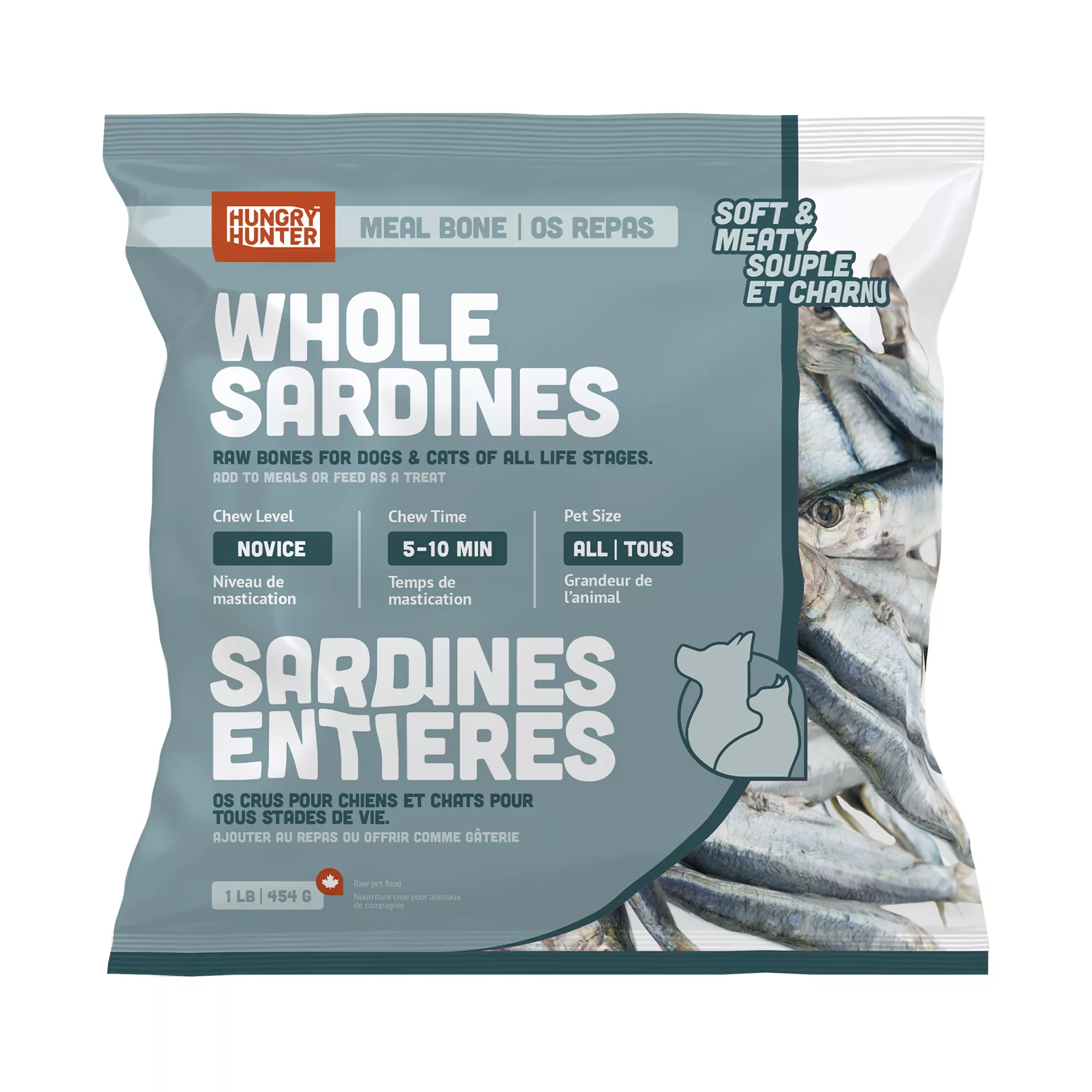 Hungry Hunter Frozen Raw Sardines for Dogs & Cats