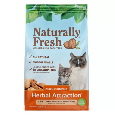 Product Naturally Fresh Herbal Attraction Clumping Walnut Cat Litter - Low Tracking, Natural