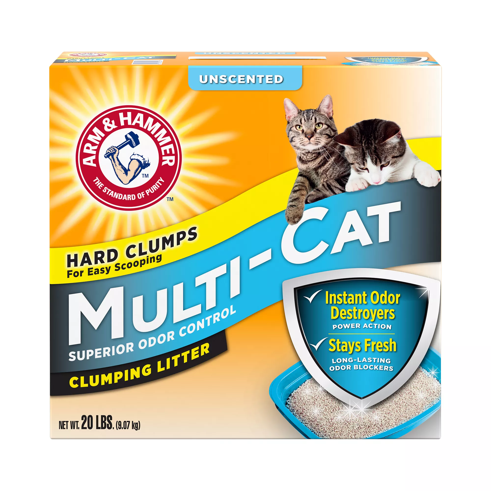 Arm & Hammer&trade; Clumping Multi-Cat Clay Cat Litter - Unscented