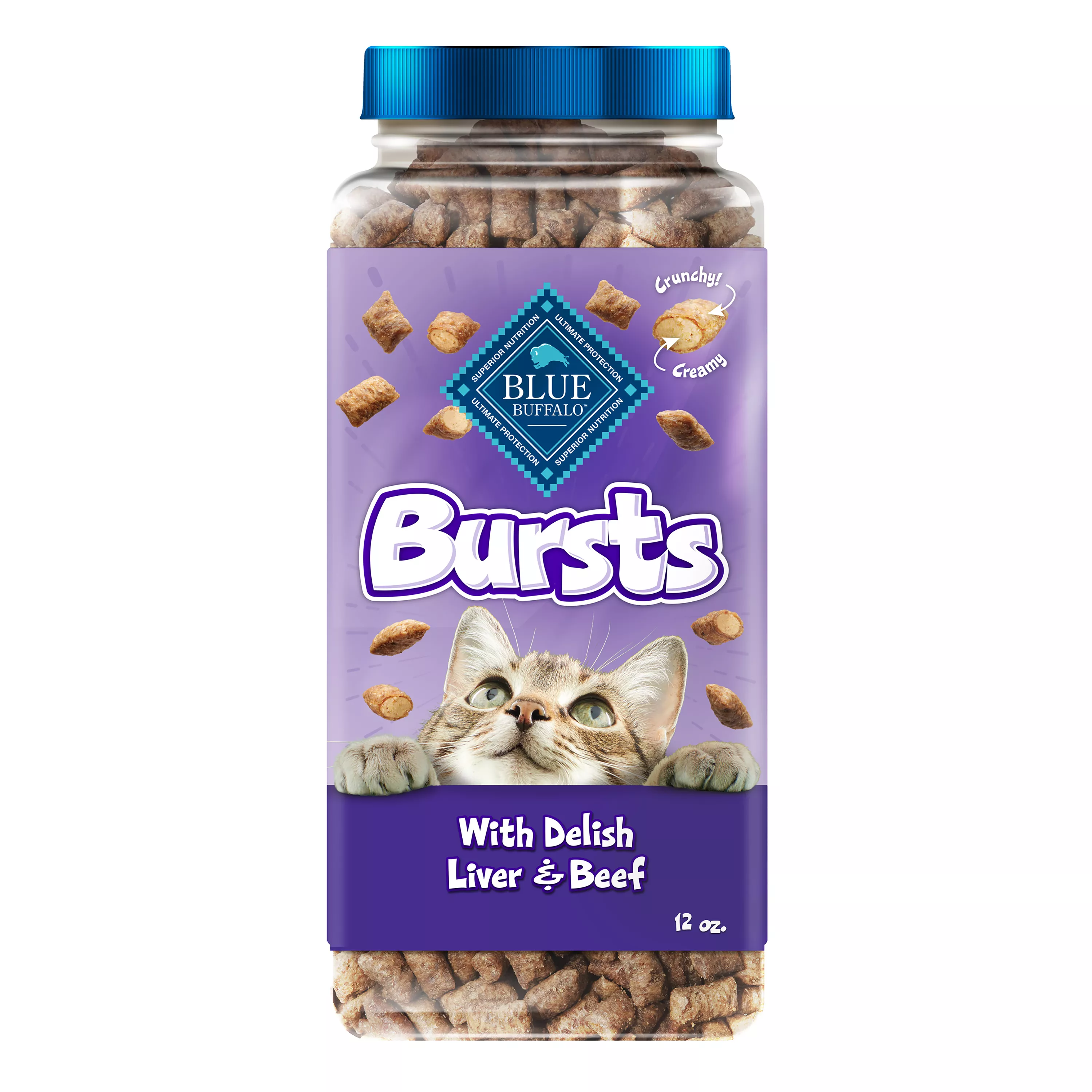 Blue Buffalo Bursts  All Life Stages Treat Cat Treats - Natural, Liver And Beef
