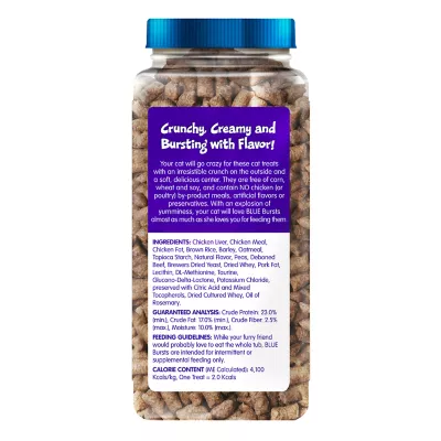 Product Blue Buffalo Bursts  All Life Stages Treat Cat Treats - Natural, Liver And Beef