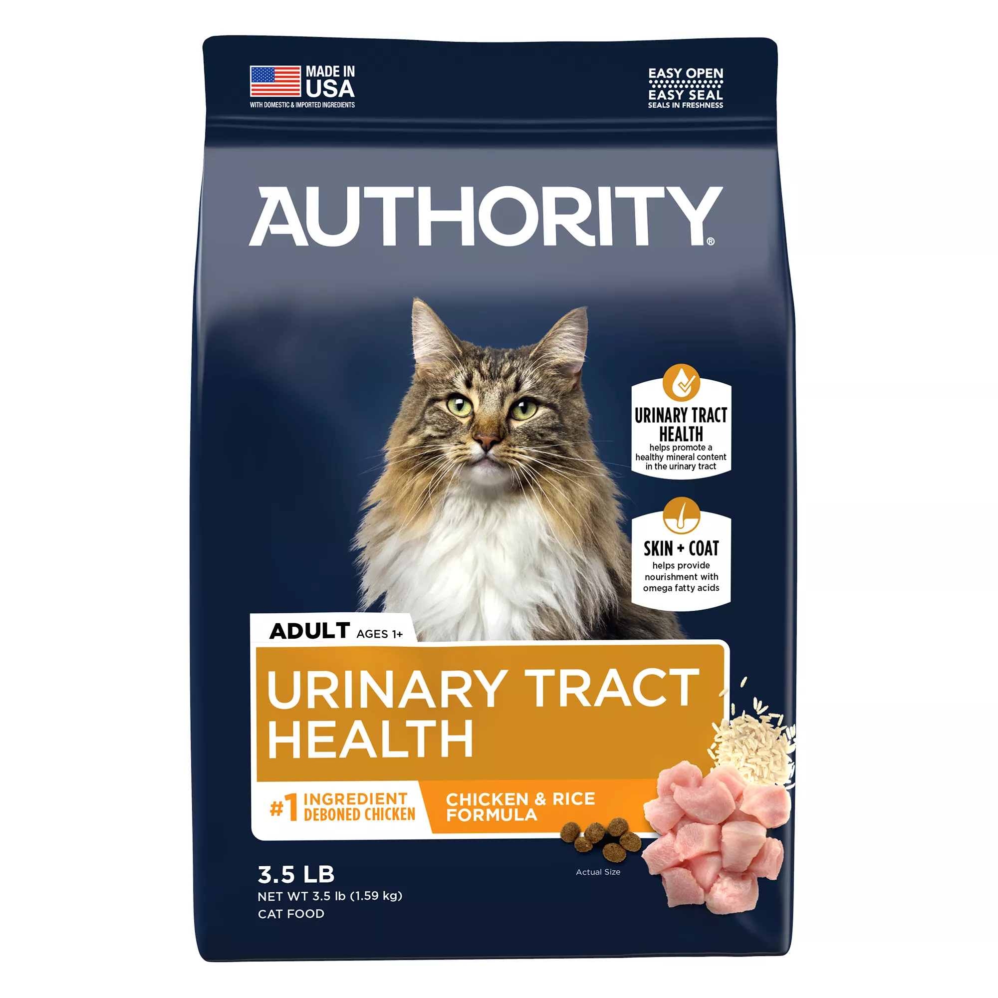 Authority Urinary Tract Health Adult Dry Cat Food - Chicken & Rice