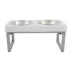 Whisker City® Foldable White Marble Double Diner Elevated Cat Bowls, 1.25-cup image thumbnail 1