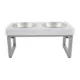 Product Whisker City® Foldable White Marble Double Diner Elevated Cat Bowls, 1.25-cup