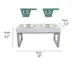 Whisker City® Foldable White Marble Double Diner Elevated Cat Bowls, 1.25-cup image thumbnail 2