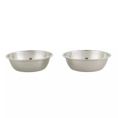 Product Whisker City® Foldable White Marble Double Diner Elevated Cat Bowls, 1.25-cup