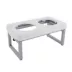 Whisker City® Foldable White Marble Double Diner Elevated Cat Bowls, 1.25-cup image thumbnail 4