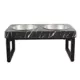 Product Whisker City® Foldable Black Marble Double Diner Elevated Cat Bowls, 1.25-cup