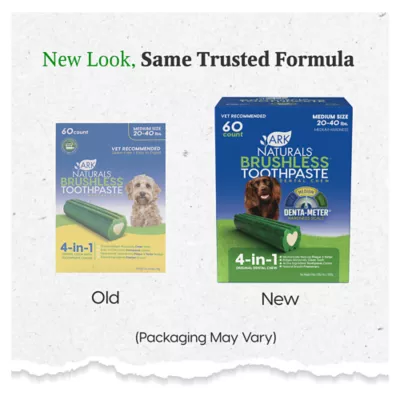 Product Ark Naturals® Brushless Toothpaste 4-in-1 Medium Dog Dental Treats - 60 Count