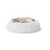 Whisker City® White Mohair Fur Donut Cat Bed image thumbnail 1