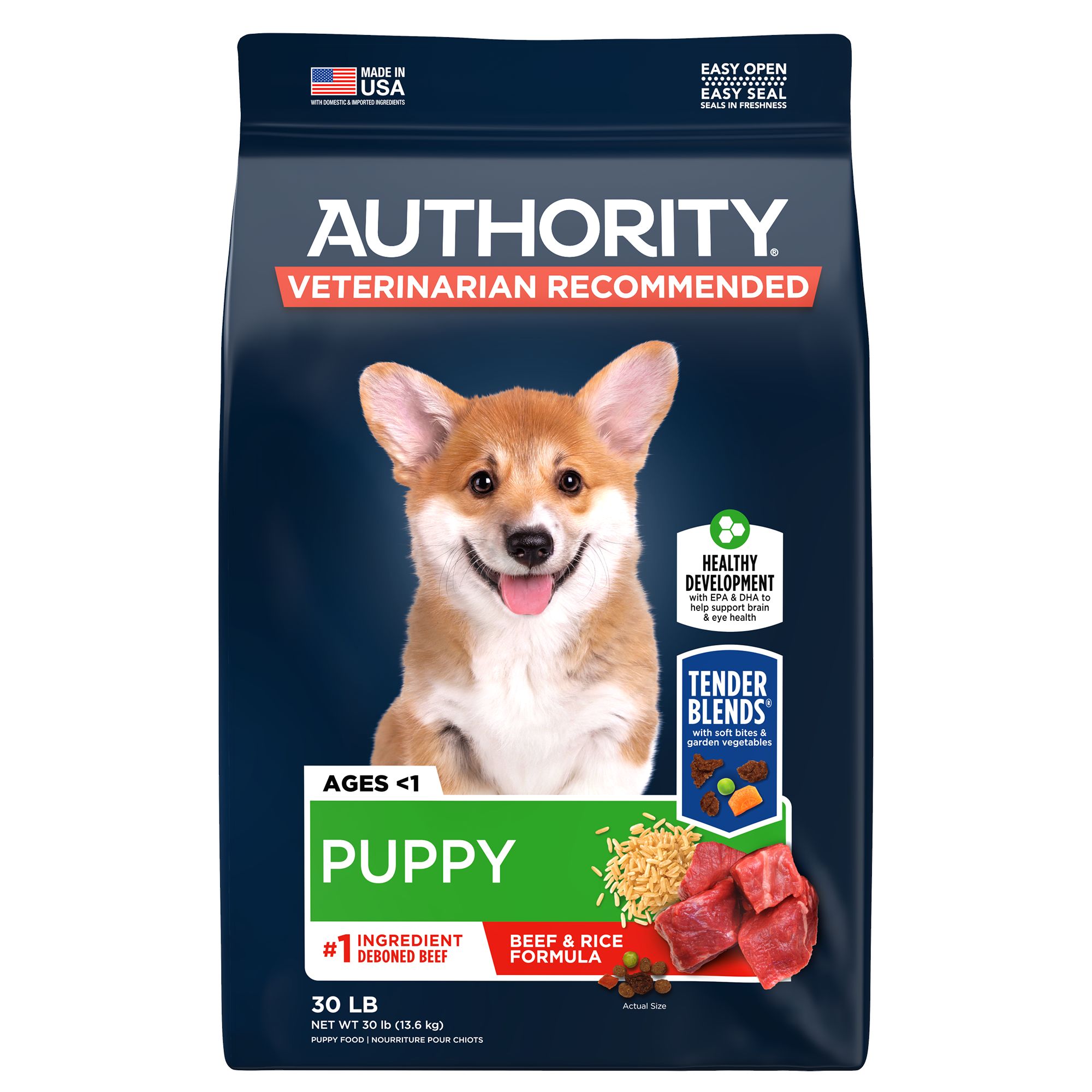 Authority Everyday Health Puppy Dry Dog Food Beef dog Dry