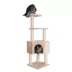 GleePet 48-in Compact Faux Fur Real Wood Cat Tree, Beige image thumbnail 1