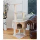 Product GleePet 48-in Compact Faux Fur Real Wood Cat Tree, Beige