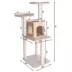 GleePet 57-inch Faux Fur Real Wood Cat Tree & Condo, Beige image thumbnail 5