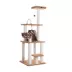 Armarkat 64-in Faux Fur Condo & Real Wood Cat Scratching Furniture Stand, Brown image thumbnail 3