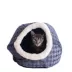 Armarkat Blue Checkered Enclosed Cat Bed image thumbnail 1