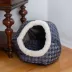 Armarkat Blue Checkered Enclosed Cat Bed image thumbnail 2