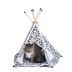 Armarkat Black & White Paw Print Teepee Tent Cat Bed image thumbnail 1