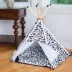 Armarkat Black & White Paw Print Teepee Tent Cat Bed image thumbnail 2