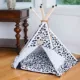 Product Armarkat Black & White Paw Print Teepee Tent Cat Bed