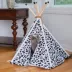 Armarkat Black & White Paw Print Teepee Tent Cat Bed image thumbnail 3