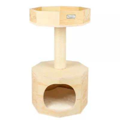 Product Armarkat 29-in Premium Scots Pine Real Wood Condo & Cat Tree, Natural