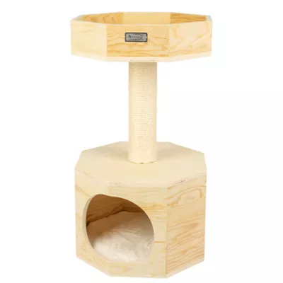 Product Armarkat 29-in Premium Scots Pine Real Wood Condo & Cat Tree, Natural