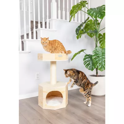 Product Armarkat 29-in Premium Scots Pine Real Wood Condo & Cat Tree, Natural