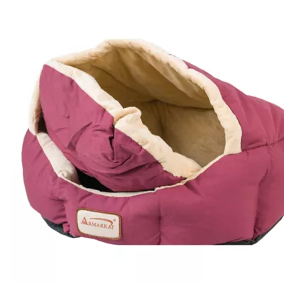 Product Armarkat Burgundy & Beige Cave Cat Bed