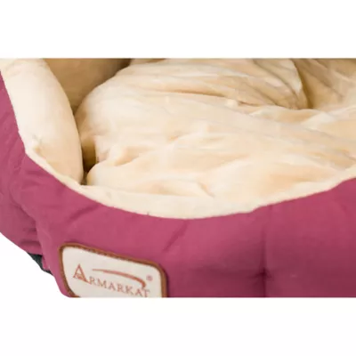 Product Armarkat Burgundy & Beige Cave Cat Bed