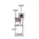 Product GleePet 74-in Faux Fur Multi-Platform Real Wood Cat Tree, Silver Gray