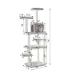 GleePet 74-in Faux Fur Multi-Platform Real Wood Cat Tree, Silver Gray image thumbnail 5