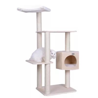 Product Armarkat 54-in Premium Scots Pine Real Wood Condo & Cat Tree, Natural