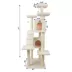 Armarkat 77-in Classic Faux Fleece Real Wood Cat Tree Large Cat Play Tower, Ivory image thumbnail 3