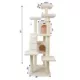 Product Armarkat 77-in Classic Faux Fleece Real Wood Cat Tree Large Cat Play Tower, Ivory