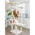 Armarkat 77-in Classic Faux Fleece Real Wood Cat Tree Large Cat Play Tower, Ivory image thumbnail 5