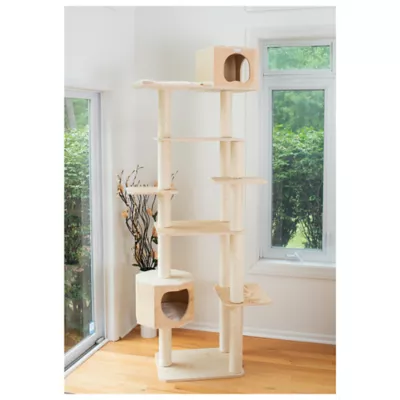 Product Armarkat 89-in Premium Scots Pine Real Wood Condo & Cat Tree, Natural